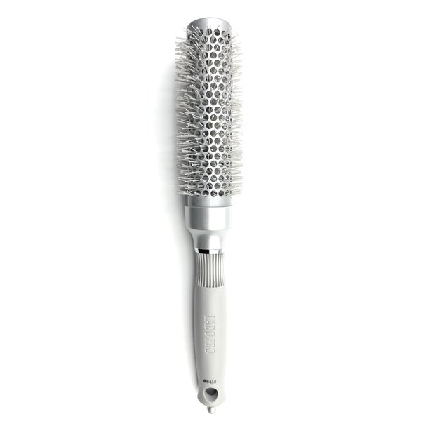 Lado Pro Long Barrel Ceramic + Ionic Thermal Hair Brush 2 Inch #0435, Silver