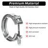 PALOZO 4 Inch Quick Release V Band Clamp, 304 Stainless Steel V-Band Bolt Clamp