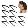 10PCS Black Banana Hair Clip, Hair Clip Clamp, Elegant Ponytail Holder Hair Accessories