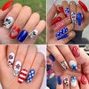 Cute Nail Art Stickers 4Th of July Nail Decals Independence Day American Flag US Heart Star Nail Stickers 3D Self-Adhesive Cute Nail Decals Design for Women Girls Acrylic Nail Art Decoration