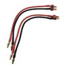 JFtech 2pcs T-Plug Male Deans Style Connector to 4.0mm Bullet Banana Plug Battery Charge Lead Cable Adapter 150mm 14AWG Wire for RC RC Airplane Model Quadcopter