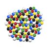 TOGETIC Super Value Depot Chinese Checkers Glass Marbles. Set of 72, 12 Each Color. Size 9/16” (14mm), with Practical Container.