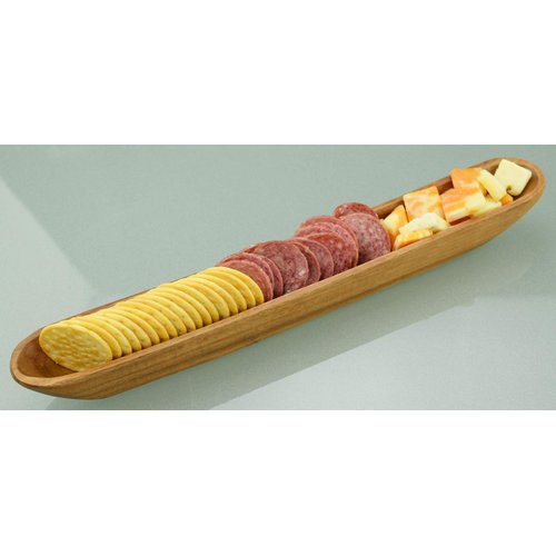 Pacific Merchants Acaciaware Olive & Vegetable Tray, 16" x 2" x 1.5", Set of 2, Sustainable Ecofriendly Acacia Wood Serving Tray