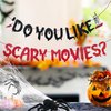 Halloween Banner, Glitter Do You Like Scary Movies Wall Banner Hanging Garland Creepy Horror Scream Movie Night Party Decorations for Halloween Themed Birthday Party Decoration Supplies