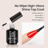 Beetles 3PCS Nail Blooming Gel & No Wipe Gel Base Top Coat Set, 15ML Shine Finish Long Lasting Top Base Gel Spreading Marble Effect Soak off UV LED Nail Gel Nail Art Design Manicure Gifts for Women