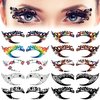 OIIKI Eye Shadow Tattoo Sticker 22pcs / 11 Pairs, Temporary Eye Tattoo Stickers for Makeup, Temporary Face Tattoos Eyeshadow Eyeliner Lace Sticker Fake Tattoo
