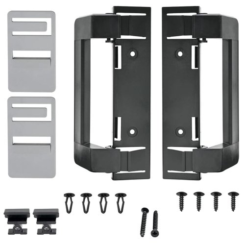 3316882900 RV Refrigerator Door Handle Holder Grip Compatible with 3316882.900 S,Std Dr Handle Combo-6/8 Amii DM2672, DM2682, DM2872, DM2882 Refrigerators with Airing Cards - 2 Pack Black Hardware