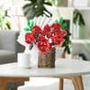 SIENON Rose Flower Building Set-10pcs Rose Flowers & 2pcs Leaves Botanical Collection, Artificial Flowers for Home Décor, Roses Bouquet Building Kit for Valentine’s Day Christmas Birthday Anniversary