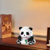 MJDDJA Mini Building Blocks- Sitting Panda with Flowers, Party Favors- Micro Blocks Panda Toy for Kids 6 7 8 9+, Mini Blocks Building Sets for Adults,Birthday for Boys and Girls(487PCS)