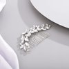 Chargances Bridal Crystal Hair Comb Silver Wedding Rhinestone Hair Side Comb Fashion Handmade Hair Accessories for Bride Wedding Prom Flower Girl Headpieces (Silver)