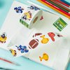 Haooryx Football Sports Stickers Roll - Cartoon Super Rugby Football Bowl Waterproof Vinyl Reusable Laptop Stickers Coloring Book Scrapbook Water Bottle Page Activity Pad Summer Birthday Party Favors