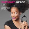 PuffCuff | Junior 3" Hair Clamp | For All Natural Thick, Curly, Kinky, Textured, Locs, or Braided Hair | Painless, Damage-Free Styling Tool | Black | 1 Piece