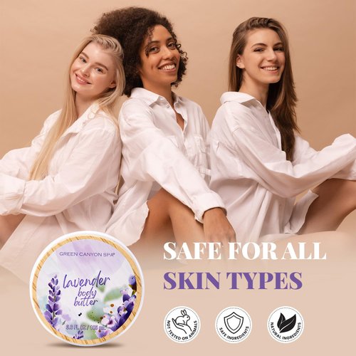 Princess Belle Lavender Body Butter for Women, Body Cream for Women, Lavender Natural Body Butter for Deep Moisturizing and Softening