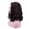 Rosa Star Dark Brown Short Wavy Wig, Short Wavy Brown Bob Wigs for Women,Natural Looking Short Bob Wavy Wig with Bangs (Brown).