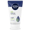 Nivea Men Sensitive Face Wash with Vitamin E, Chamomile and Witch Hazel Extracts, Gently Cleanses Skin Without Drying, 5 Fl Oz Tube