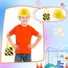 24 Pcs Construction Themed Party Supplies Include 12 Pcs Construction Party Hats and 12 Pcs Tote Bags for Kids Construction Party Goodie Bags Dress Up Favors