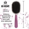 Kent KCR4 "Create" Small Cushion Brush for Smoothing and Straightening All Hair Types - Paddle Brush with Purple Ergonomic Handle and a Boar Bristle/Nylon Bristle Mix for Smooth Finishing and Shine