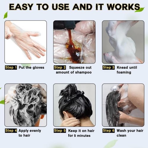 BNM Health Hair Dye Color Shampoo 500ml Instant Fast Permanent Natural DYE Color Unisex (Dark Brown)