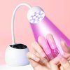 BORNBYME UV Nail Lamp for Gel Nails, 36W UV Nail Light Gooseneck Rechargeable with 4 Time Setting & Smart Auto Sensor for Nail Salon Home Use Lamp