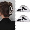 2 Pcs Halloween Hair Claw Clip, Spooky Ghost Face Hair Clip Creative Skull Hairpin Funny Ponytail Clip Scream Grimaces Scary Styling Shark Clip Hair Accessories Halloween Styling