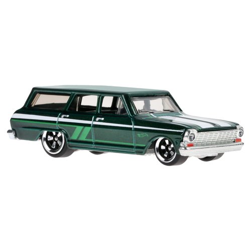Hot Wheels 1:64 Scale, Die-Cast Toy Wagon, '64 Chevy Nova Wagon