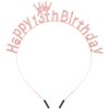 Atoden 13th Birthday Decorations for Girls Rose Gold 13 Year Old Tiara Crown Headbands for Girls Head Band 13th Birthday Gifts for Girls