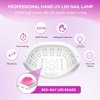 320W UV LED Nail Lamp, Professional UV Nail Dryer Light with 84Pcs Lamp Beads, Fast Gel Curing Lamp 4 Timer Setting Auto Sensor, Portable Handle Gel Polish Lamp for Salon and Home Nail Art Tools
