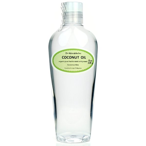 Dr Adorable - 8 oz - Fractionated Coconut Oil - 100% Pure Natural Organic
