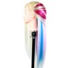 Mannequin Head Manikin Hair Hairdresser Training Head Cosmetology Doll Head (Table Clamp Stand Included) (29" Synthetic Hair, Blonde Red Pink Blue)