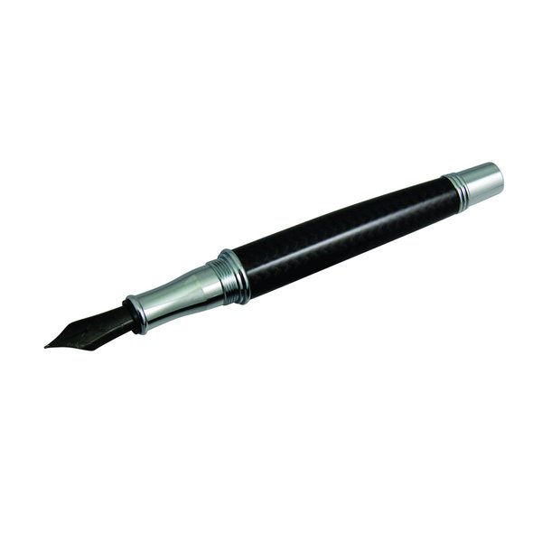 Monteverde Invincia Deluxe Chrome Fountain Pen, Broad Nib (MV41291 B NIB)