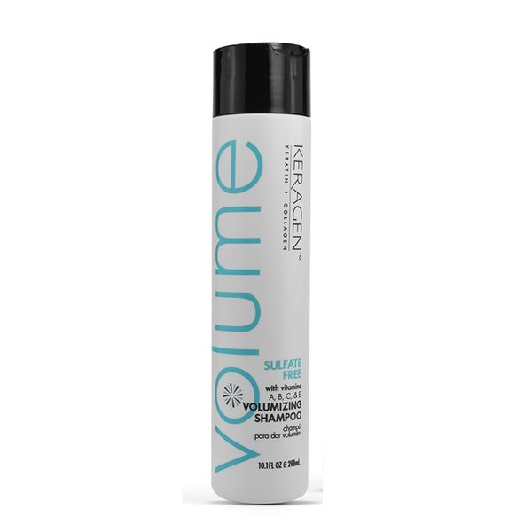 KERAGEN - Volumizing Shampoo for Fine Hair with Keratin, Collagen and Organic Oils, Sulfate Free, 10 Oz