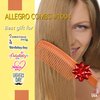 Allegro Comb 1004 Wide Teeth Detangling Combs For Women, Stylists, Curly Hair Teasing Comb Mens Comb 2 Piece (Tan)
