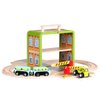 UDEAS Wooden Construction Set Toys Train Road Toys with Train Blocks Storage Toys for Children Age 3+