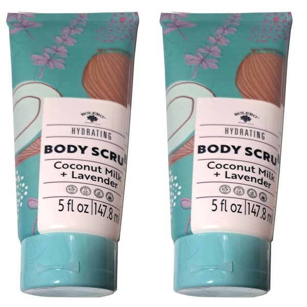 Bolero Beverly Hills Hydrating Body Scrub - Coconut Milk & Lavender 5fl oz./147.8ml (Set of 2 Pack)