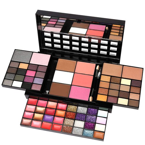 All In One Makeup Gift Set Kit For Women Girls, 74 Colors Cosmetic Makeup Palette,Makeup Kit for Women Full Kit, Make up Pallet, include Eyeshadow Lipgloss Blusher Contour Highly Pigmented Glitter Cream Concealer Mirror With 20Pcs Makeup Brusher