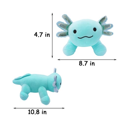 1Pcs Axolotl Plush Toys,10.8 Inch Lovely Soft Stuffed Pillow Dolls Toy Home Decoration for Kids Toddler Adult, Cute and Cuddly Axolotl Stuffed Animal Figure Gifts Christmas Halloween Birthday(Blue)