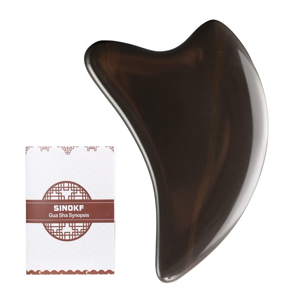 SINOKF Bian Stone Gua Sha Facial Tools Scraping Massage Face Guasha Board Scraping Plate