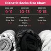 Debra Weitzner Non-Binding Loose Fit Sock - Non-Slip Diabetic Socks for Men and Women - Crew 3Pk Black