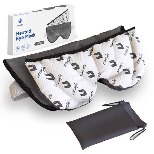 Zomaple Heated Eye Mask for Dry Eyes, Reusable Dry Eye Mask with Moist Heat Warming Compress, Soothing Eye Warm Compress for Dry Eyes Relief - Microwavable Eye mask for Dry Eyes, Stye and Blepharitis