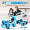 Remote Control Car,2.4GHz RC Cars Double Sided 360° Rotating RC Stunt Car with Headlights,4WD Off Road Drift RC Car Toy for Boys Aged 6-12 8-12