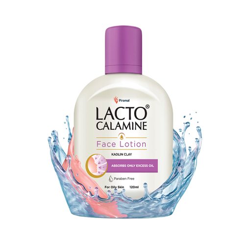Lacto Calamine Daily Face Moisturizing Lotion for Oily Skin, 4.06 Fl Oz (120 ml), for Pimples, Acne, Dark Spots, and Blackheads