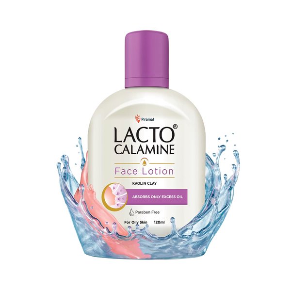 Lacto Calamine Daily Face Moisturizing Lotion for Oily Skin, 4.06 Fl Oz (120 ml), for Pimples, Acne, Dark Spots, and Blackheads