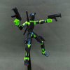 (Assembly Completed) 3D Printed T13 Action Figure, Dummy 13 Collectible Action Figure Articulated, for Collectors Desktop Decorations,muñeco de acción (Black Green)