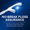 DenTek Cross Flosser Plaque Control Floss Picks, Unique X-Shaped Floss, Flouride Infused Floss Strands, Mouthwash Blast Flavor, 75 Count in Each Pouch (Pack of 2)