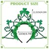 Aukmla Green St Patricks Day Headband Light Up Hair Accessories Irish Headpiece for Women and Girls
