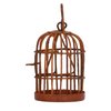 Naroote Dollhouse Miniature Bird Cage 2pcs Dollhouse Rusty Iron Bird Cage Finely Detailed for 1/12 Scale Dollhouse