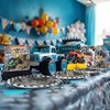 Monster Truck Party Decorations - Honeycomb Centerpieces for Kids' Monster Truck Birthday and Baby Shower Table Decor
