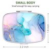 Nipichsha Pill Box, Small Pill Case for Purse & Pocket, Cute Medicine Organizer Travel Pillbox, Portable Pill Container Holder to Hold Vitamins, Medication, Fish Oil and Supplements, Colorful Marble