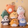 lannery Panda Plush Pillow, Panda Stuffed Animal Toy Kawaii Panda Plushies Hugging Pillow Gifts for Room Decor Birthday Valentine Day, 8 inch