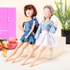 Bencailor 6 Pcs Doll Clothes for 11.8 Inch Doll, Doll Accessories Summer Tops Swimwear Robe Doll T Shirt Dress Winter Coat Jacke Doll Outfit Girl Birthday Gift(Graceful Style)